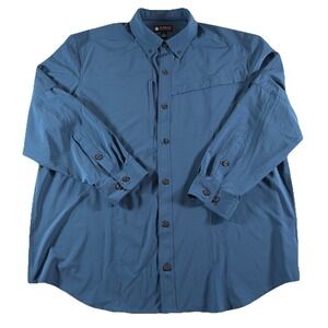 Alaskan Hardgear Shirt Mens 2XL Blue Duluth Trading Long Sleeve Outdoor Hiking